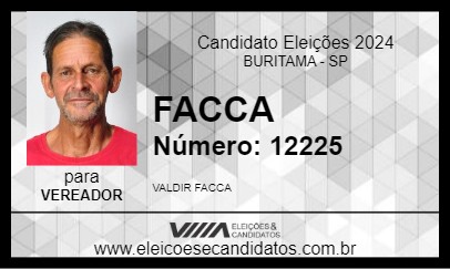 Candidato FACCA 2024 - BURITAMA - Eleições