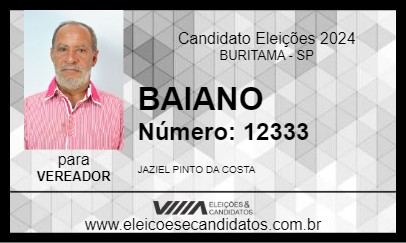 Candidato BAIANO 2024 - BURITAMA - Eleições