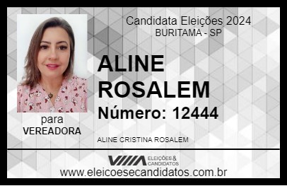 Candidato ALINE ROSALEM 2024 - BURITAMA - Eleições