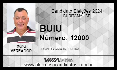 Candidato BUIU 2024 - BURITAMA - Eleições