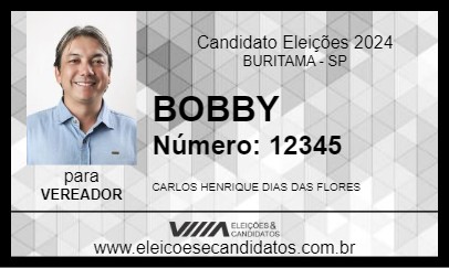 Candidato BOBBY 2024 - BURITAMA - Eleições