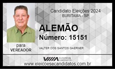 Candidato ALEMÃO 2024 - BURITAMA - Eleições