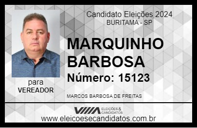 Candidato MARQUINHO BARBOSA 2024 - BURITAMA - Eleições