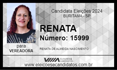 Candidato RENATA 2024 - BURITAMA - Eleições