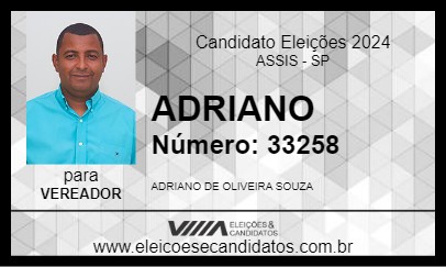 Candidato ADRIANO GUEGO 2024 - ASSIS - Eleições