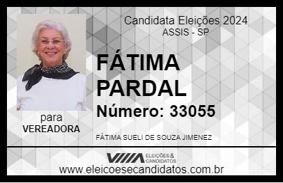 Candidato FÁTIMA PARDAL 2024 - ASSIS - Eleições