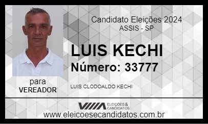 Candidato LUIS KECHI 2024 - ASSIS - Eleições