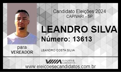 Candidato LEANDRO SILVA 2024 - CAPIVARI - Eleições