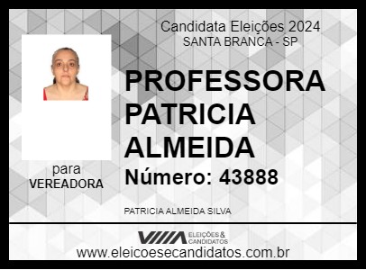 Candidato PROFESSORA PATRICIA ALMEIDA 2024 - SANTA BRANCA - Eleições