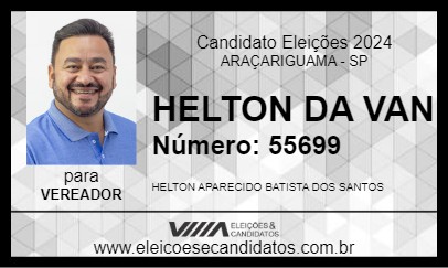 Candidato HELTON DA VAN 2024 - ARAÇARIGUAMA - Eleições