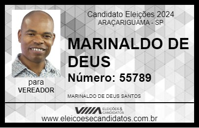 Candidato MARINALDO DE DEUS 2024 - ARAÇARIGUAMA - Eleições