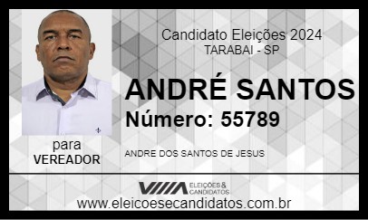 Candidato ANDRÉ SANTOS 2024 - TARABAI - Eleições