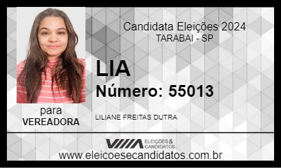 Candidato LIA 2024 - TARABAI - Eleições