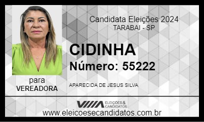 Candidato CIDINHA 2024 - TARABAI - Eleições