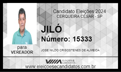 Candidato JILÓ 2024 - CERQUEIRA CÉSAR - Eleições