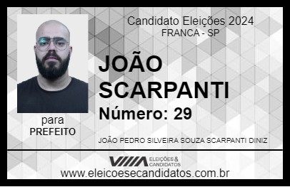 Candidato JOÃO SCARPANTI 2024 - FRANCA - Eleições