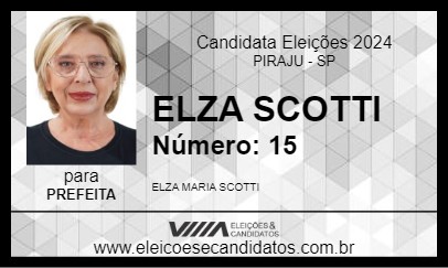 Candidato ELZA SCOTTI 2024 - PIRAJU - Eleições