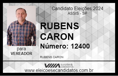 Candidato RUBENS CARON 2024 - ASSIS - Eleições