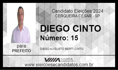 Candidato DIEGO CINTO 2024 - CERQUEIRA CÉSAR - Eleições