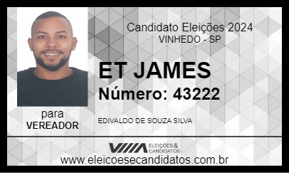 Candidato ET JAMES 2024 - VINHEDO - Eleições