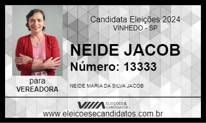 Candidato NEIDE JACOB 2024 - VINHEDO - Eleições