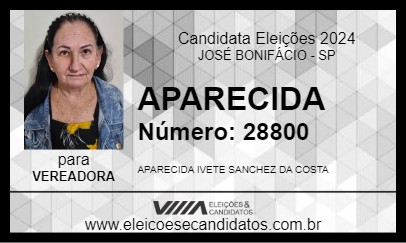 Candidato APARECIDA 2024 - JOSÉ BONIFÁCIO - Eleições