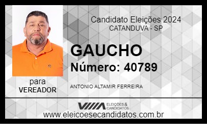 Candidato GAUCHO 2024 - CATANDUVA - Eleições