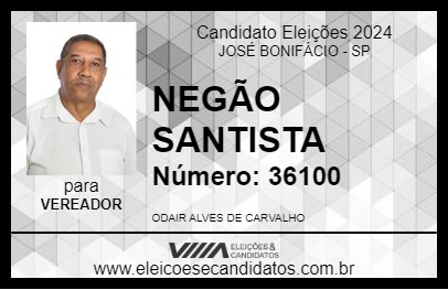 Candidato NEGÃO SANTISTA 2024 - JOSÉ BONIFÁCIO - Eleições