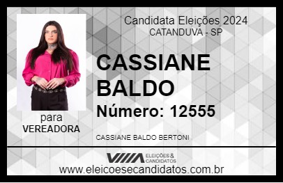 Candidato CASSIANE BALDO 2024 - CATANDUVA - Eleições