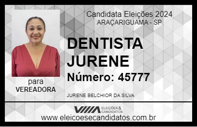 Candidato DENTISTA JURENE 2024 - ARAÇARIGUAMA - Eleições