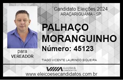 Candidato PALHAÇO MORANGUINHO 2024 - ARAÇARIGUAMA - Eleições