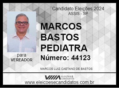 Candidato MARCOS BASTOS PEDIATRA 2024 - ASSIS - Eleições