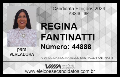 Candidato REGINA FANTINATTI 2024 - ASSIS - Eleições