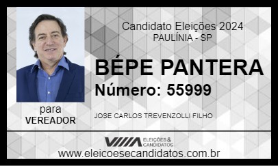 Candidato BÉPE PANTERA 2024 - PAULÍNIA - Eleições