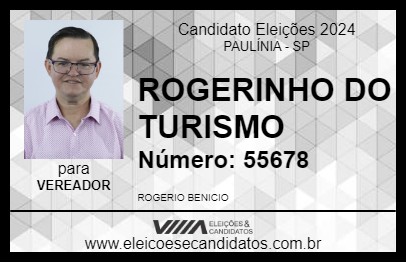 Candidato ROGERINHO DO TURISMO 2024 - PAULÍNIA - Eleições