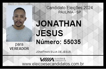 Candidato JONATHAN JESUS 2024 - PAULÍNIA - Eleições