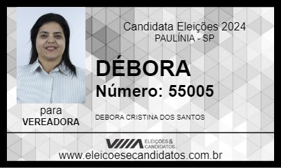 Candidato DÉBORA 2024 - PAULÍNIA - Eleições