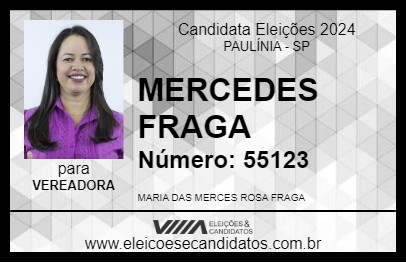 Candidato MERCEDES FRAGA 2024 - PAULÍNIA - Eleições