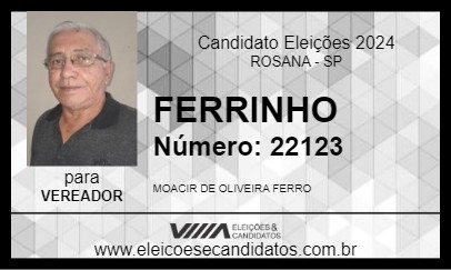 Candidato FERRINHO 2024 - ROSANA - Eleições