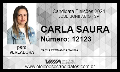 Candidato CARLA SAURA 2024 - JOSÉ BONIFÁCIO - Eleições