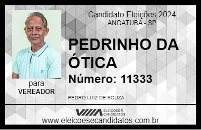 Candidato PEDRINHO DA ÓTICA 2024 - ANGATUBA - Eleições