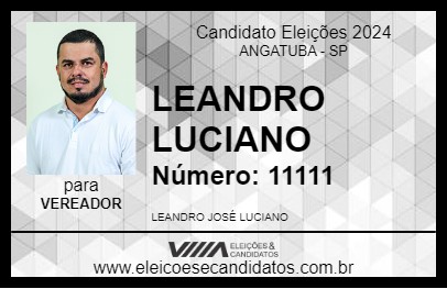 Candidato LEANDRO LUCIANO 2024 - ANGATUBA - Eleições