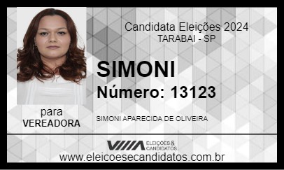 Candidato SIMONI 2024 - TARABAI - Eleições