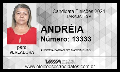 Candidato ANDRÉIA 2024 - TARABAI - Eleições