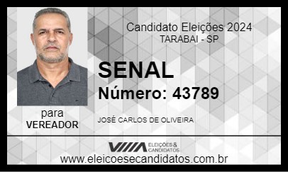 Candidato SENAL 2024 - TARABAI - Eleições