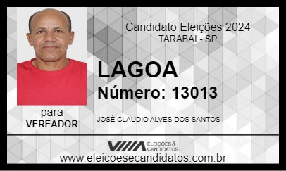 Candidato LAGOA 2024 - TARABAI - Eleições