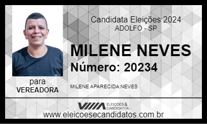 Candidato MILENE NEVES 2024 - ADOLFO - Eleições