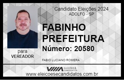 Candidato FABINHO 2024 - ADOLFO - Eleições