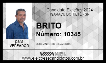 Candidato BRITO 2024 - IGARAÇU DO TIETÊ - Eleições