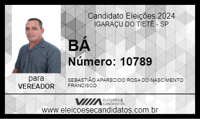 Candidato BÁ 2024 - IGARAÇU DO TIETÊ - Eleições